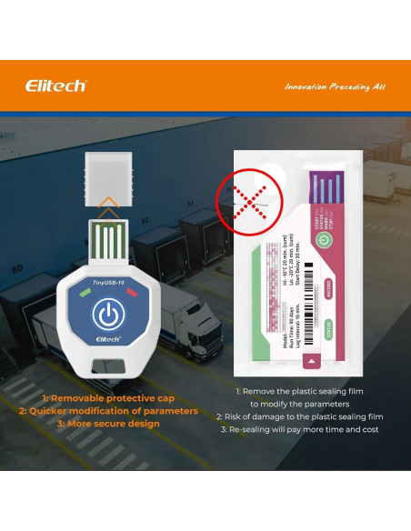 Registradores de Datos de Temperatura Elitech - Paquete de 10