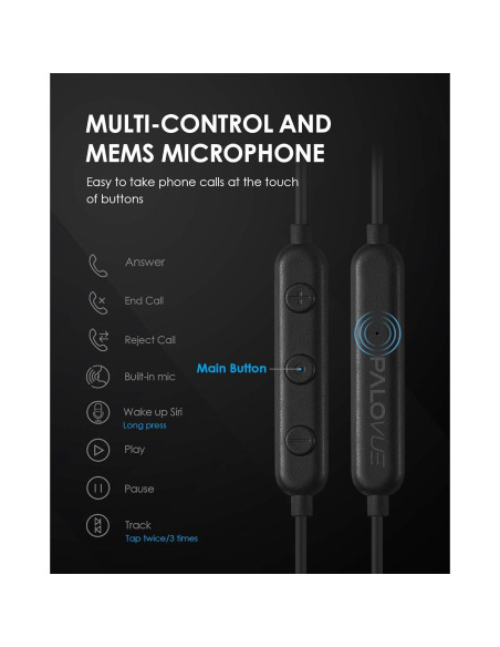 Auriculares PALOVUE SweetFlow Lightning para iPhone - Negro