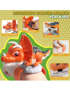 Walkie Talkies Dinosaurio Recargables Surper para Niños 304.8m 2