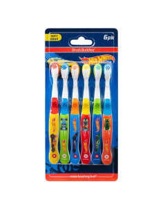 Pack de 6 cepillos de dientes Hot Wheels Brush Buddies