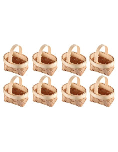 Cestas Tejidas Beavorty Miniatura 8 Piezas para Decoración