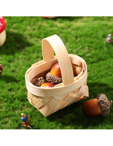 Cestas Tejidas Beavorty Miniatura 8 Piezas para Decoración