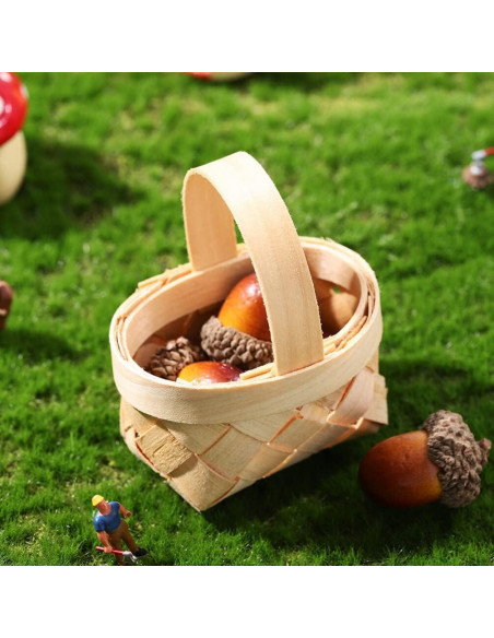 Cestas Tejidas Beavorty Miniatura 8 Piezas para Decoración