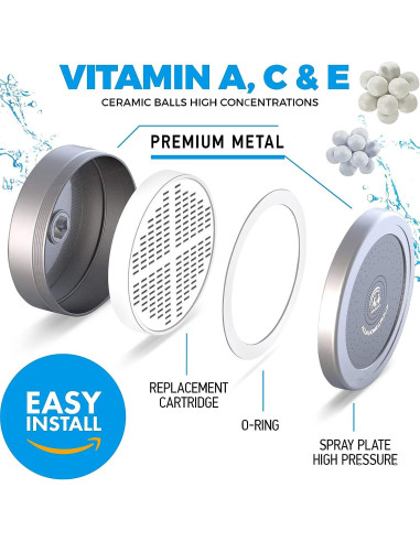 Cabezal de Ducha AquaHomeGroup 20+3 Etapas con Filtro SPA