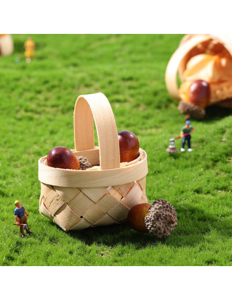 Cestas Tejidas Beavorty Miniatura 8 Piezas para Decoración