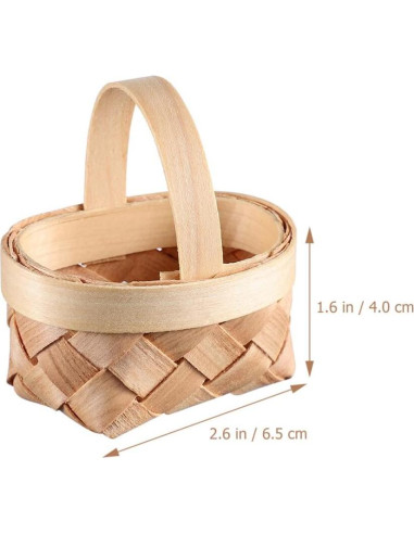 Cestas Tejidas Beavorty Miniatura 8 Piezas para Decoración