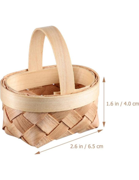 Cestas Tejidas Beavorty Miniatura 8 Piezas para Decoración