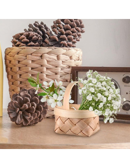 Cestas Tejidas Beavorty Miniatura 8 Piezas para Decoración