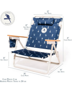 Silla de Playa Reclinable Business & Pleasure Co. Manana 3.63 kg 2