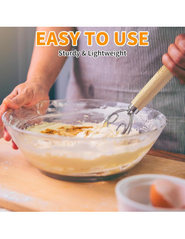 Batidor Danés de Masa ALLTOP - Acero Inoxidable 150g