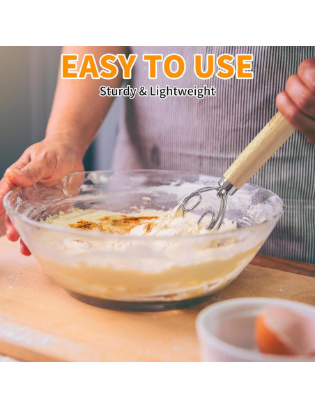 Batidor Danés de Masa ALLTOP - Acero Inoxidable 150g