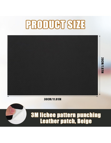 Parche de Reparación de Cuero NQEUEPN 20x30cm Autoadhesivo