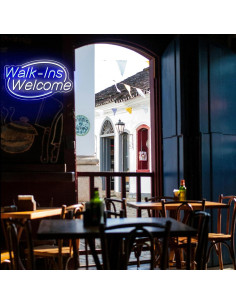 Cartel de Neón Bienvenidos Noasktt LED USB 42x24cm Azul y Blanco 2