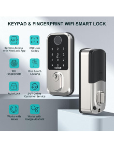 Cerradura Inteligente Hornbill M3 Wi-Fi con Huella Dactilar 2