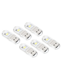 Luz Nocturna LED USB PATIKIL - Paquete de 6 Piezas Blanca