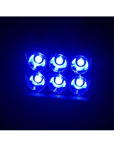 Barra de Luz LED Azul 18W AUXMOTEC 2 Pcs Impermeable 12V