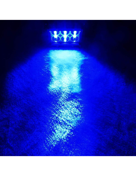 Barra de Luz LED Azul 18W AUXMOTEC 2 Pcs Impermeable 12V