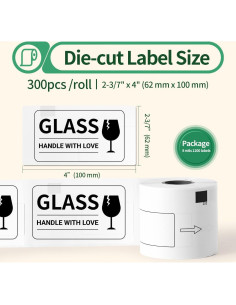 Etiquetas DK-1202 COLORWING 62mm x 100mm 2400 etiquetas 2