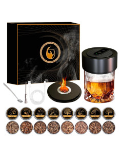 Kit de Ahumador Eléctrico Lotnafee con 8 Astillas de Madera