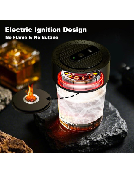 Kit de Ahumador Eléctrico Lotnafee con 8 Astillas de Madera