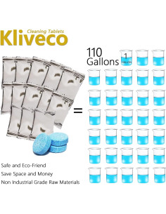 100 Tabletas Limpiaparabrisas Kliveco - 4.16 Litros Cada Una 2