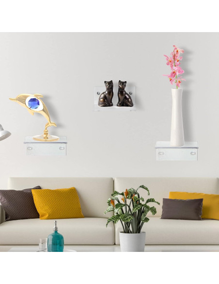 Estanterías Flotantes de Acrílico Juexica 20 Unidades 10x5cm