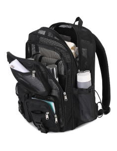 Mochila de Malla Transparente MOONBABY 30L Negra para Escuela y Playa 2