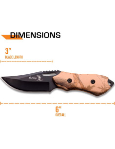 Cuchillo de Hoja Fija Elk Ridge 562BC - 15.24 cm Acero Inoxidable 2