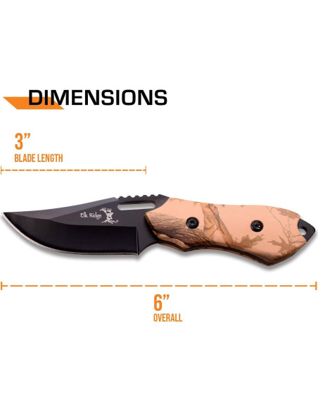 Cuchillo de Hoja Fija Elk Ridge 562BC - 15.24 cm Acero Inoxidable