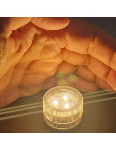 Velas LED Sumergibles Afoosoo - Paquete de 20, 3cm, Blanco Cálido