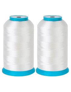 Conjunto de 2 hilos de bobina blanca 60WT 5000M para bordar
