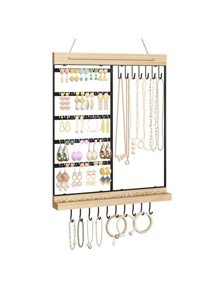 Organizador de Joyería Colgante Feyejade Negro 5 Niveles