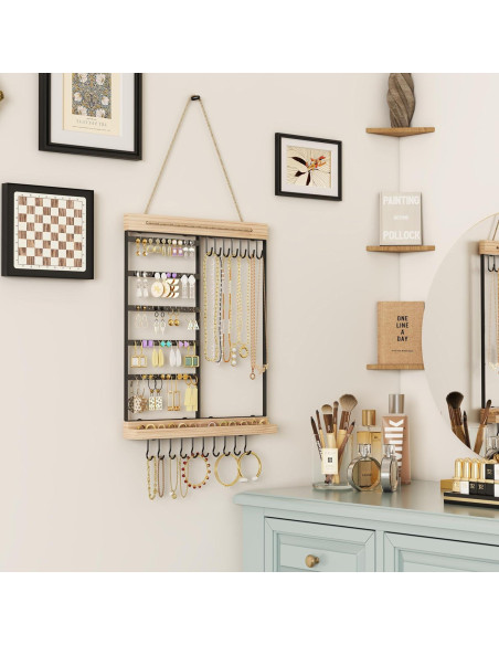 Organizador de Joyería Colgante Feyejade Negro 5 Niveles