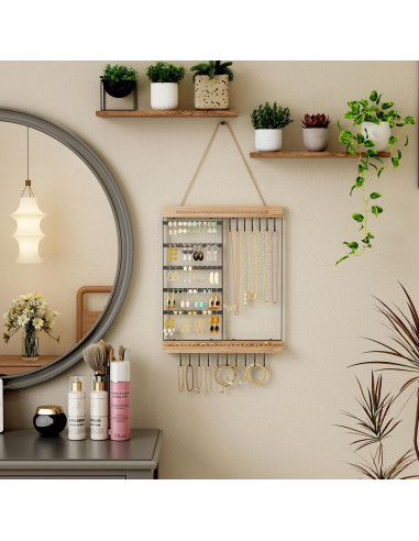 Organizador de Joyería Colgante Feyejade Negro 5 Niveles