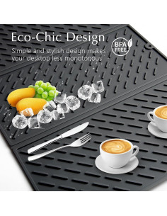 Tapete de Secado de Silicona Plegable NINGNVSHI 61x41cm Negro 2