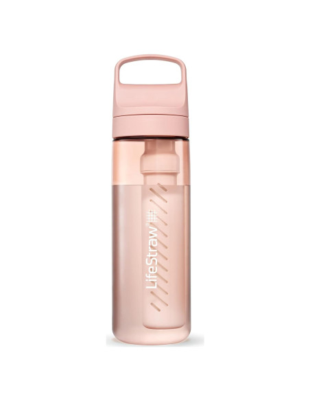 Botella de Filtro LifeStraw Go 650 ml Rosa Libre BPA