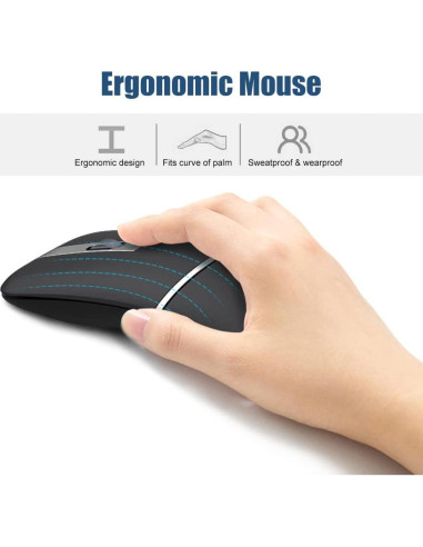 Ratón Inalámbrico Plegable NORMIA RITA Gris Bluetooth 5.0