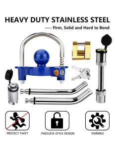 Juego de Cerraduras para Remolque Funmit Azul con 2 Llaves 2