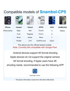 Monitor de Vlog Shimbol CP5 5" FHD 1080P Bluetooth 50m 2