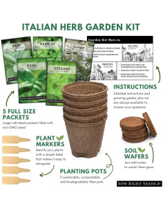 Kit de Jardín de Semillas de Hierbas Italianas Sow Right Seeds 2