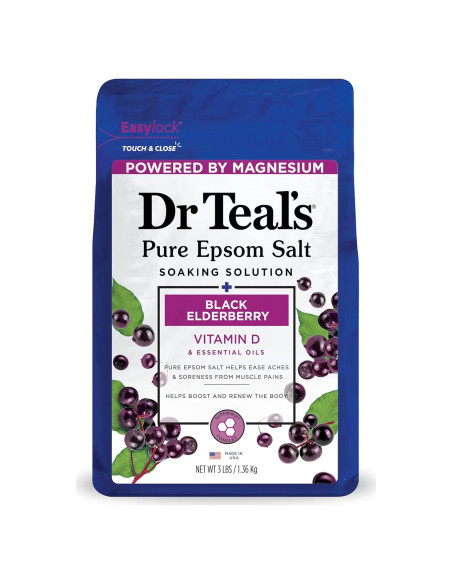 Baño de Sal de Epsom Dr Teal's con Aroma a Saúco 1.36 kg