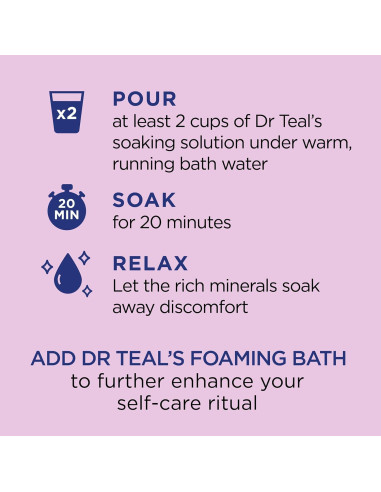 Baño de Sal de Epsom Dr Teal's con Aroma a Saúco 1.36 kg