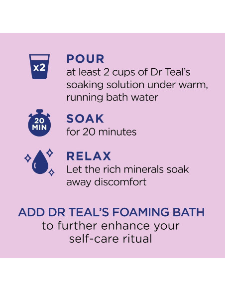 Baño de Sal de Epsom Dr Teal's con Aroma a Saúco 1.36 kg