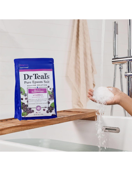 Baño de Sal de Epsom Dr Teal's con Aroma a Saúco 1.36 kg