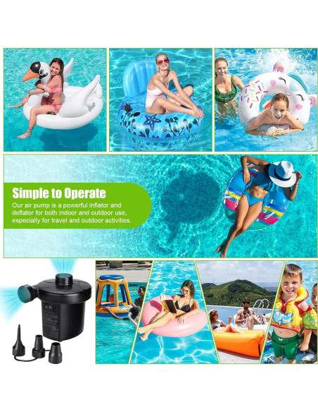 Bomba de Aire Eléctrica CAMULAND 130W con 3 Boquillas