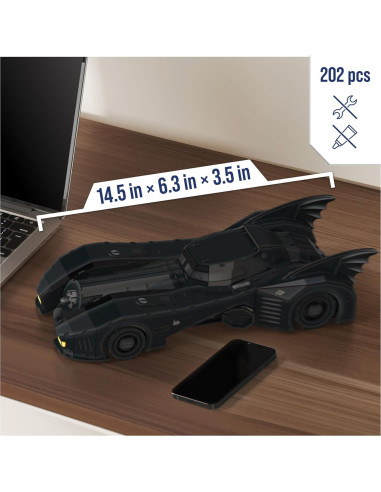 4D Build Batmobile DC Modelo 3D 202 Piezas para Adultos