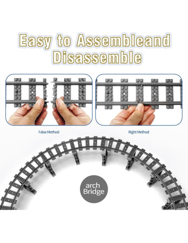 Conjunto de bloques de tren CALMDR 212 piezas compatible Lego