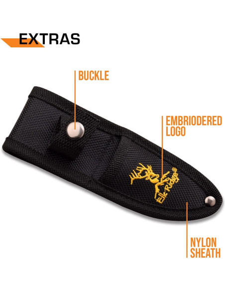 Cuchillo de Hoja Fija Elk Ridge 562BC - 15.24 cm Acero Inoxidable