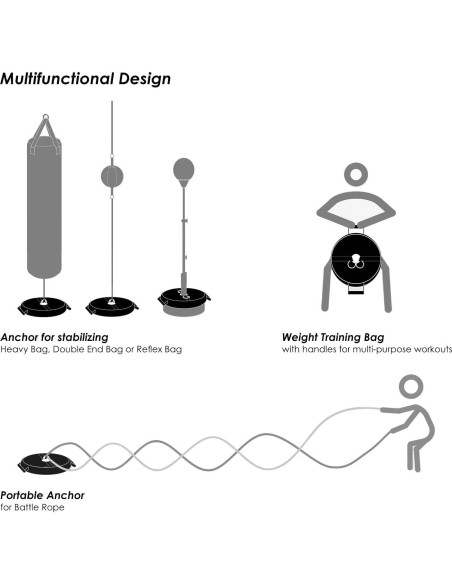 Ancla de Bolsa Pesada MaxxMMA 15 kg Entrenamiento MMA