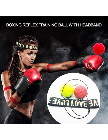 Set de entrenamiento de boxeo Q&F Tech con 2 bolas y banda Set de entrenamiento de boxeo Q&F Tech con 2 bolas y banda